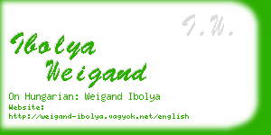 ibolya weigand business card